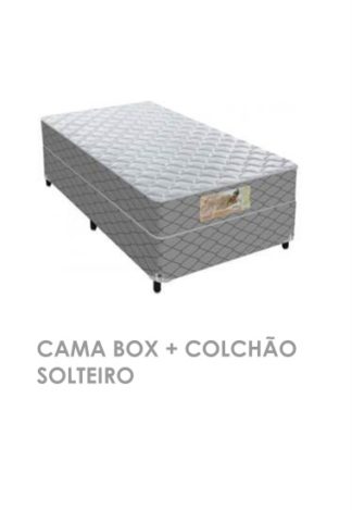 Cama Box +Colchão Solteiro