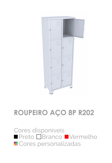 Roupeiro Aço 8P R202